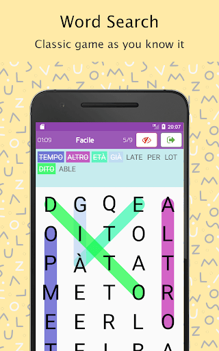 Word Search Italian dictionary ekran görüntüsü