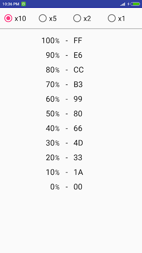 Alpha Hexadecimal Value for Co ekran görüntüsü