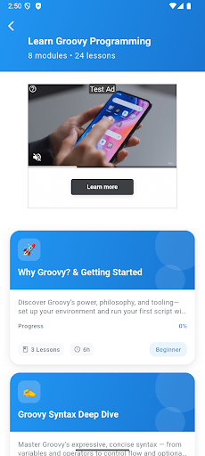 Learn Groovy Programming ekran görüntüsü