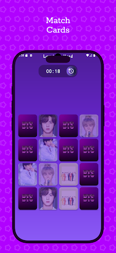 BTS Card Match ekran görüntüsü