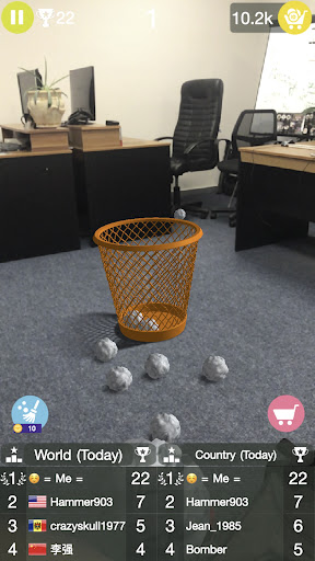 Paper Bin AR: office games ekran görüntüsü
