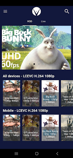 V-Nova TV ekran görüntüsü