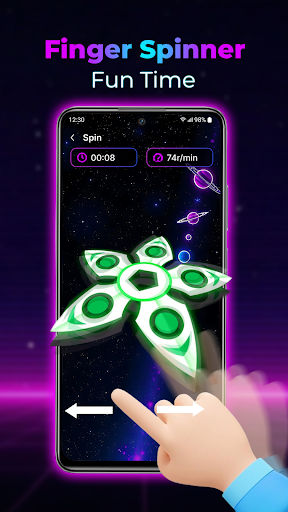 Glow Finger Spinner Doodle Art ekran görüntüsü