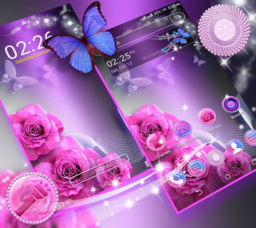 Pink Rose Launcher Theme ekran görüntüsü