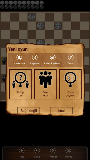 Dama 10x10 ekran görüntüsü
