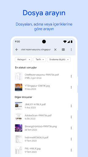 Google Files ekran görüntüsü