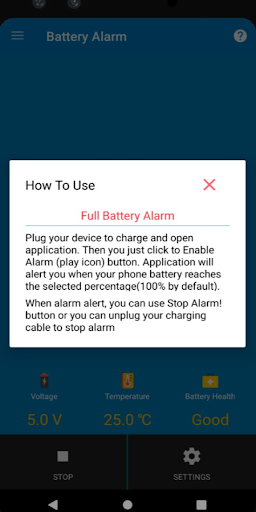 Full Battery Charge Alarm ekran görüntüsü