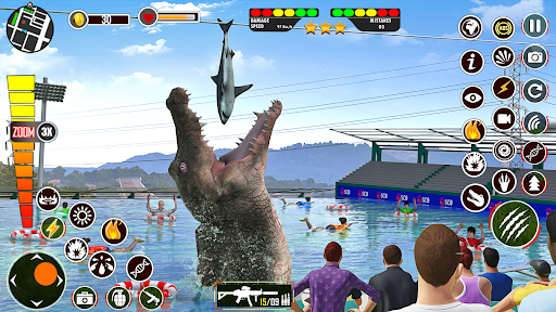Hungry Animal Crocodile Games ekran görüntüsü