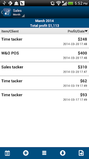 Sales Tracker ekran görüntüsü