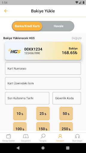 HGS - Hızlı Geçiş Sistemi ekran görüntüsü