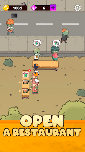 Zombie Food Bar: Tycoon Idle ekran görüntüsü