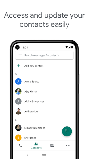 Google Voice ekran görüntüsü