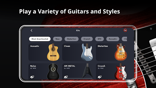 Real Guitar: gitar çalmak ekran görüntüsü