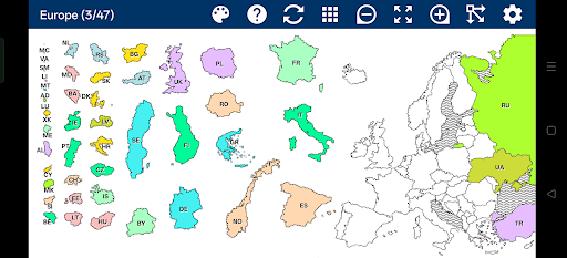Europe Map Puzzle ekran görüntüsü