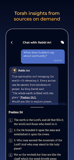 Rabbi Ari: AI Judaism Chatbot ekran görüntüsü