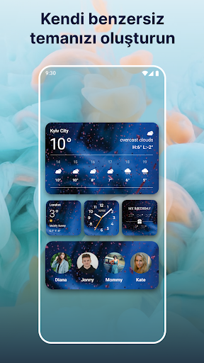 Renkli Widget'lar OS 18 ekran görüntüsü