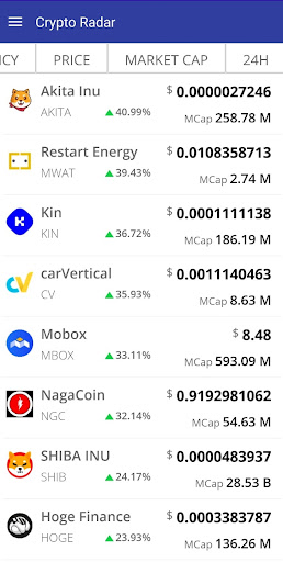 Crypto Coin Radar ekran görüntüsü