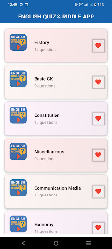 English Quiz & Riddle App ekran görüntüsü