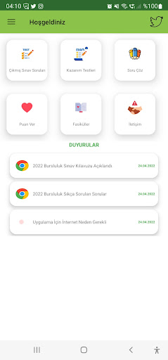 7. Sınıf PYBS Bursluluk Sınavı ekran görüntüsü