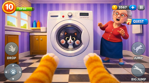 Kitty vs Granny House Pranks ekran görüntüsü