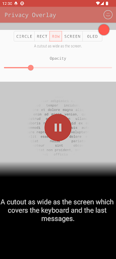 Privacy Overlay ekran görüntüsü