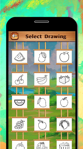 Fruits Coloring & Drawing Book ekran görüntüsü