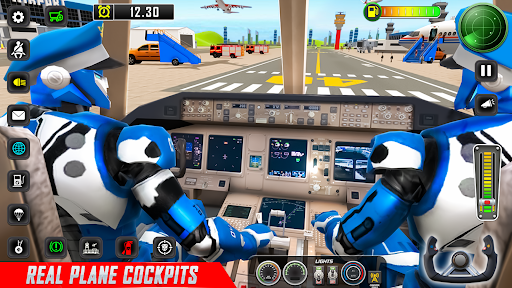 Robot Pilot Uçak Oyunu ekran görüntüsü