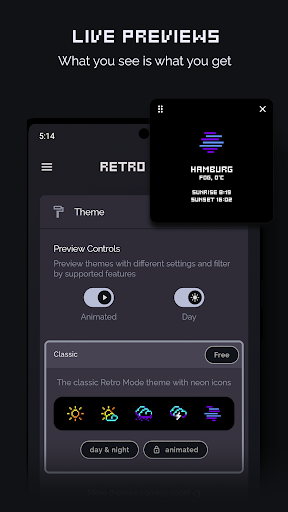 Retro Mode - Weather Widget ekran görüntüsü