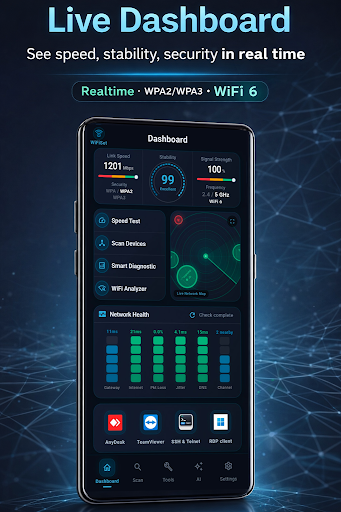 WiFiSet - WiFi Ağ Tarayıcı ekran görüntüsü