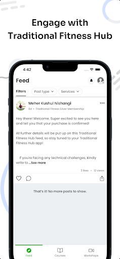 Traditional Fitness app ekran görüntüsü