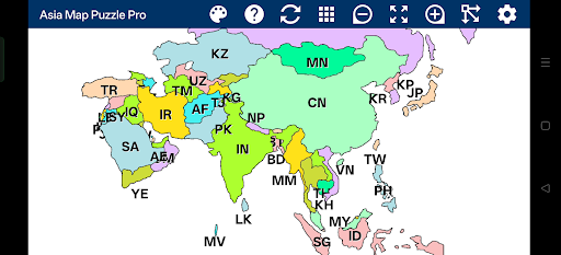 Asia Map Puzzle ekran görüntüsü