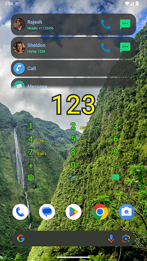 Dialer Widget ekran görüntüsü