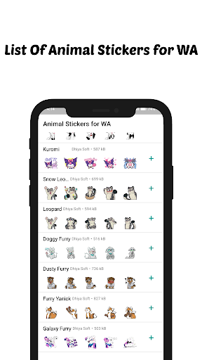 Animal Stickers for WA ekran görüntüsü