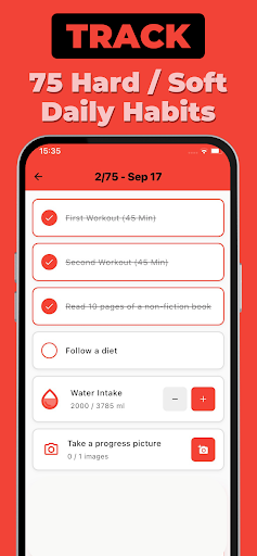 75 Hard Challenge Tracker ekran görüntüsü