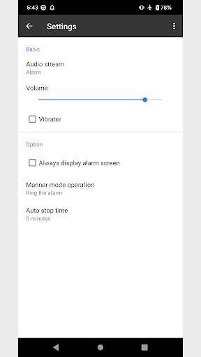 One-Tap Alarm ekran görüntüsü