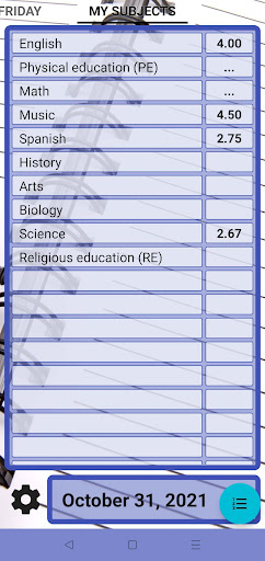My Grades - School Timetable ekran görüntüsü