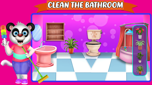 Baby Panda House Cleaning Game ekran görüntüsü