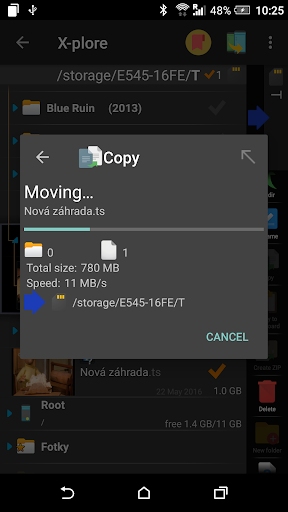 X-plore File Manager ekran görüntüsü