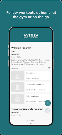 Avenza Fitness and Wellness ekran görüntüsü
