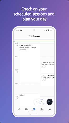 AWS Events ekran görüntüsü