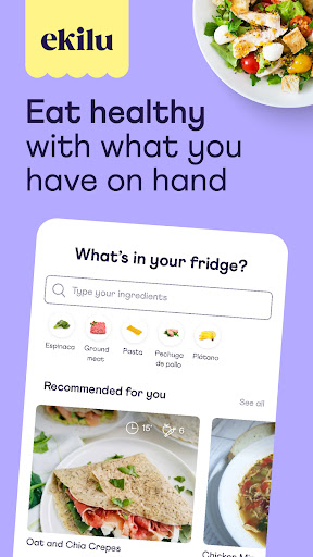 ekilu - healthy recipes & plan ekran görüntüsü