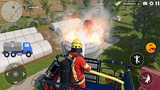Fire Truck Game Firefighter 3D ekran görüntüsü