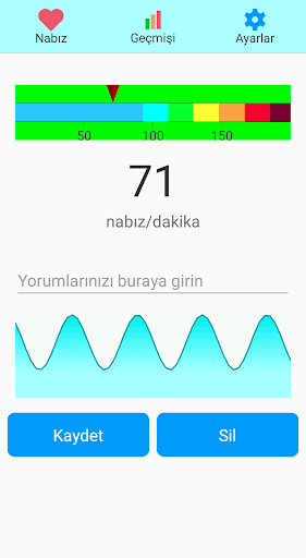 Kalp atışı ekranı. Kalp Hızı. ekran görüntüsü