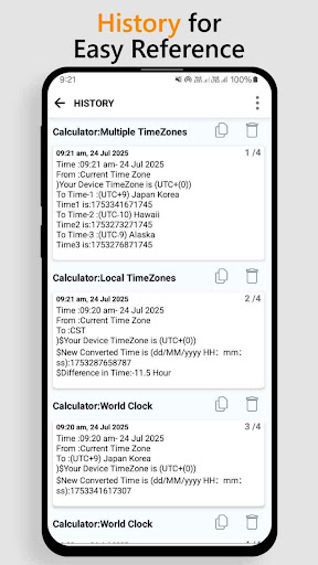 World Clock & TimeZones Tool ekran görüntüsü