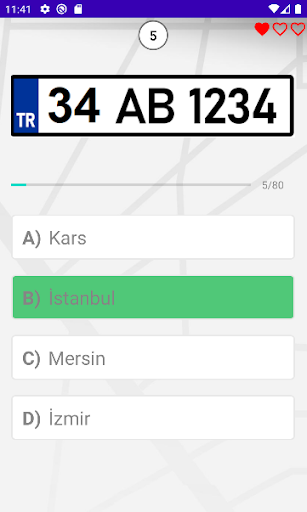 Plaka Quiz - 81 il Plaka Testi ekran görüntüsü