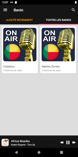 Benin Radio Stations ekran görüntüsü