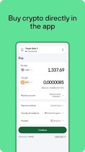Trezor Suite ekran görüntüsü