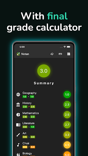 Notan: Grade Calculator ekran görüntüsü