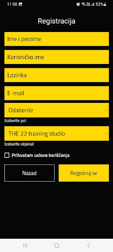 THE 22 training studio ekran görüntüsü