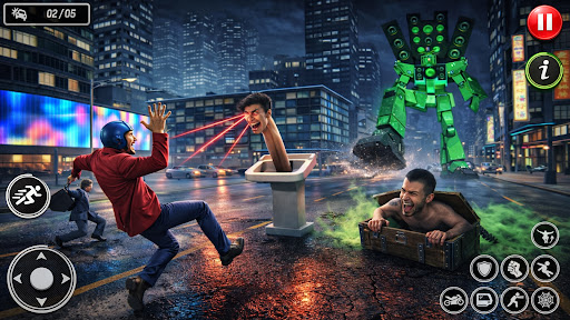 Toilet Monster-Toilet War 3D ekran görüntüsü